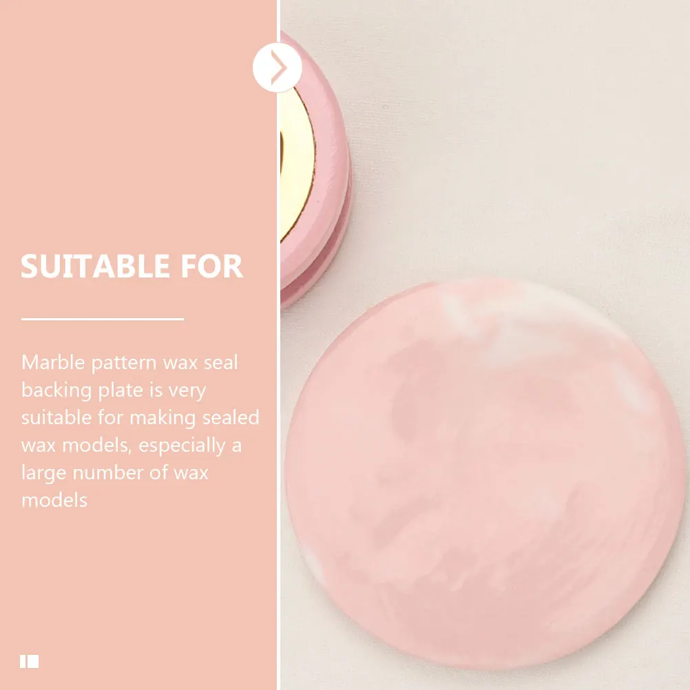 

2Pcs Seal Wax Plates Marble Pattern Heat Resistant Backing Board for Wax Seal Stamp Multifuntional Drink Coaster
