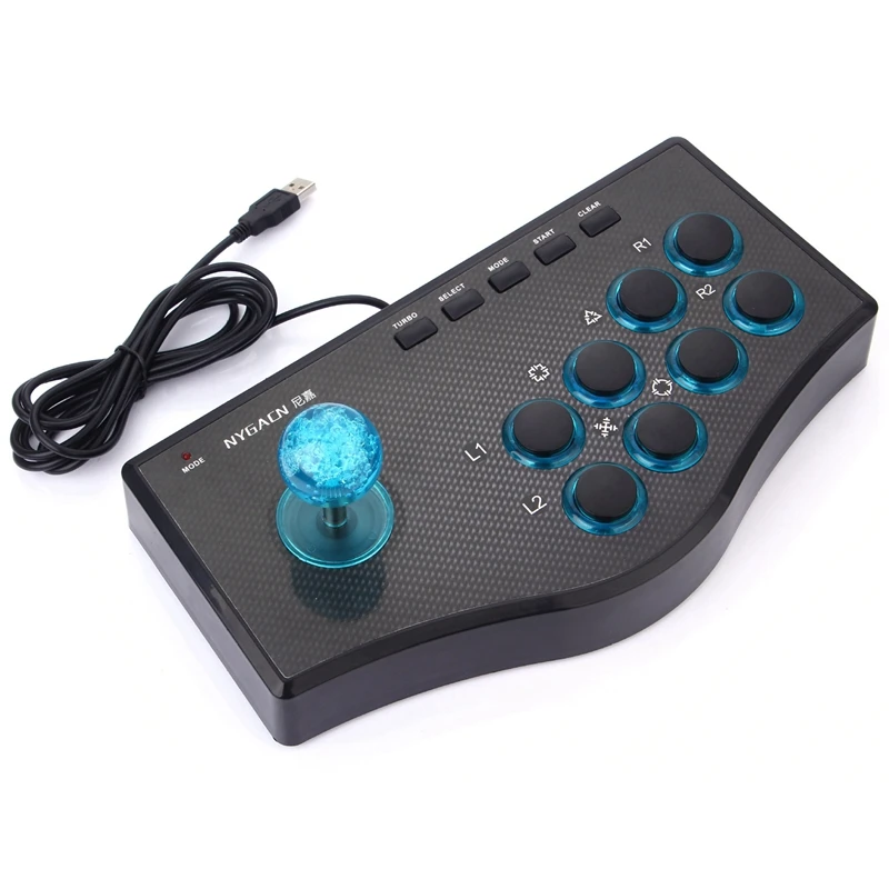 Pengendali Game berkabel Joystick arkade USB Rocker Game stik USBF untuk komputer PS3 PC Gamepad Console-A22K Gaming
