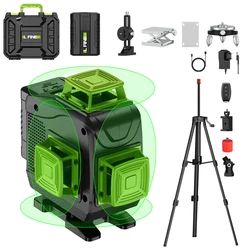 LFINE Professional 4D 16 linee Kit livello Laser 360 Cross Green Laser autolivellante Laser orizzontali e verticali livelli strumenti