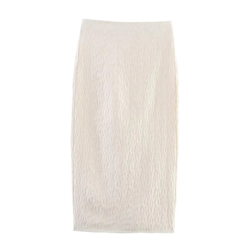 

Summer New Women's Top with Embellied Hemline Loose Fit ort Skirt mid Waist Design Pure Color Commute Sle Faionable