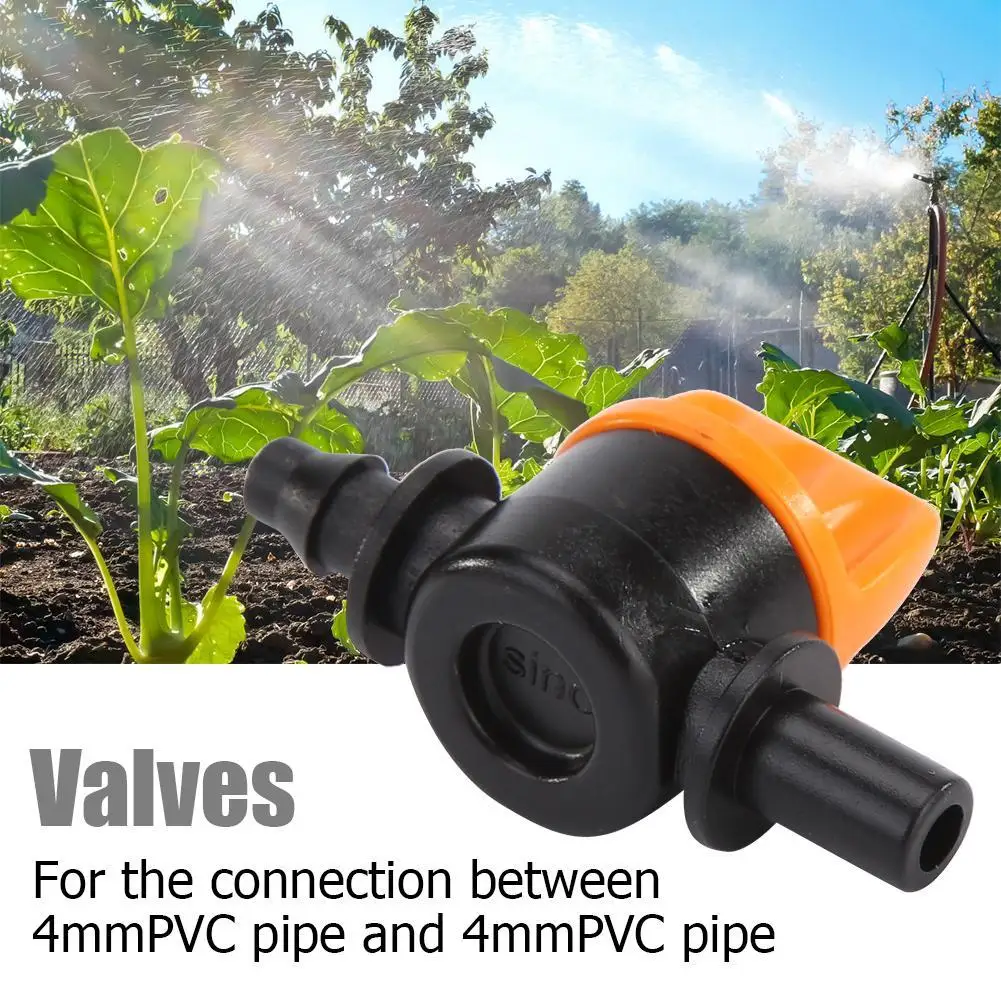 4/7mm Hose Mini Plastic Ball Valves Convenient Practical User-friendly Design Barbed Garden Irrigation Connectors 10pcs