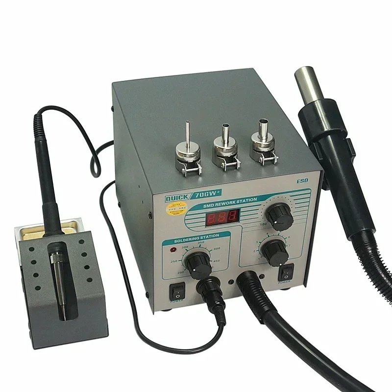 706W+ Soldering Station Digital Display Hot Air Anti-static Temperature Rework Station Tool