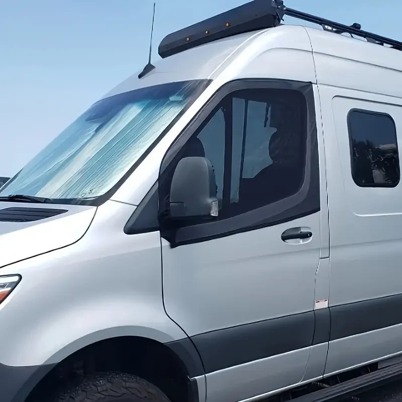 2 Stück 106*74cm Magnetische Insektenschutzgitter für Wohnmobilfenster, universelle Insektenschutzgitter für Vordertüren von Autos und Vans – Detail 17