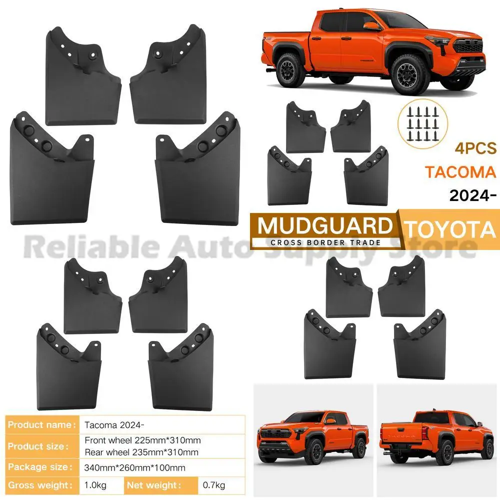 

For Toyota Tacoma 2024 2025 Mud Flaps Fender Guards Wholesale Direct from Factory Premium Quality Durable Auto Accessories
