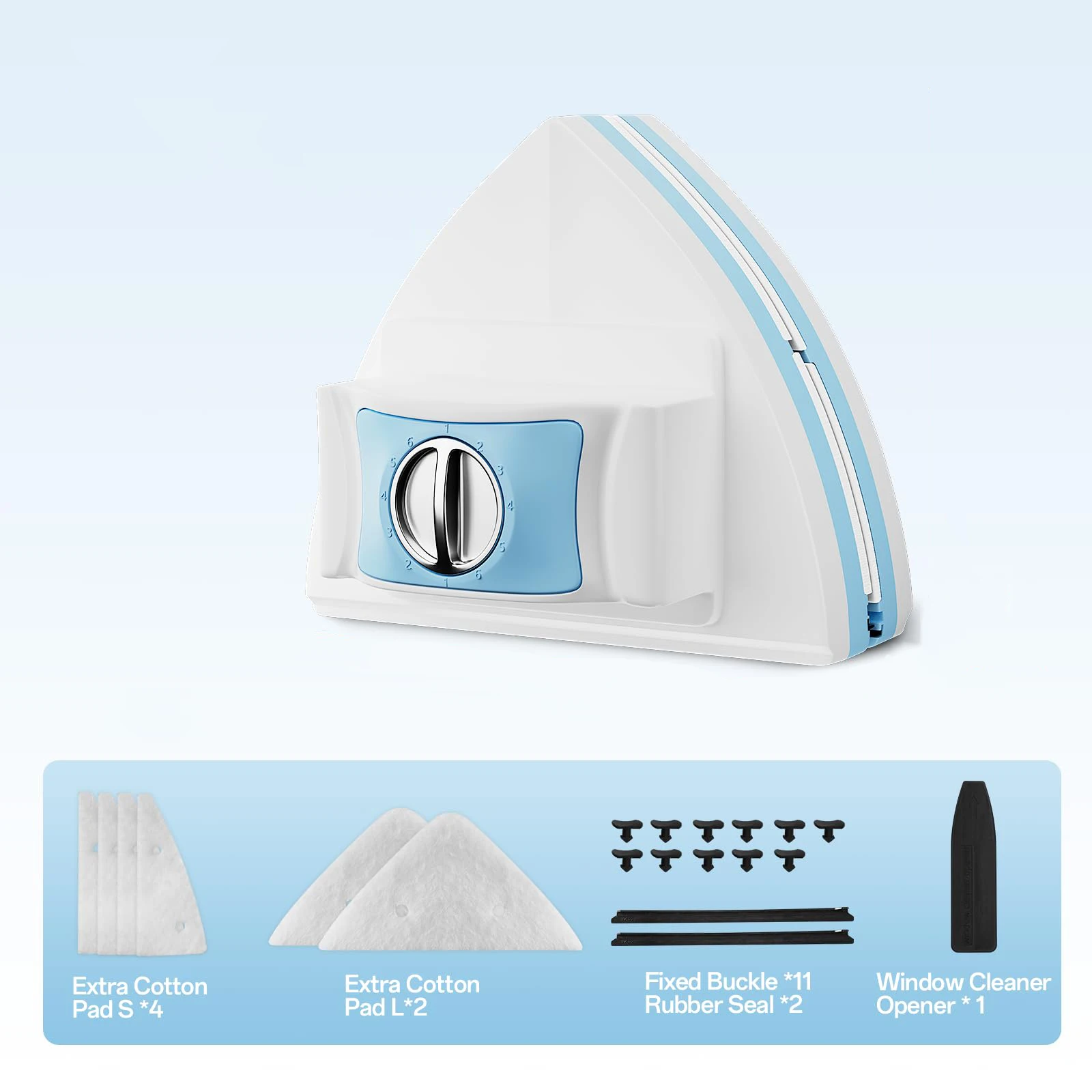 

New Magnetic Window Cleaner Brush Double-Side Automatic Water Discharge Six-gear Adjustable Glass Wiper Household Cleaning Tools