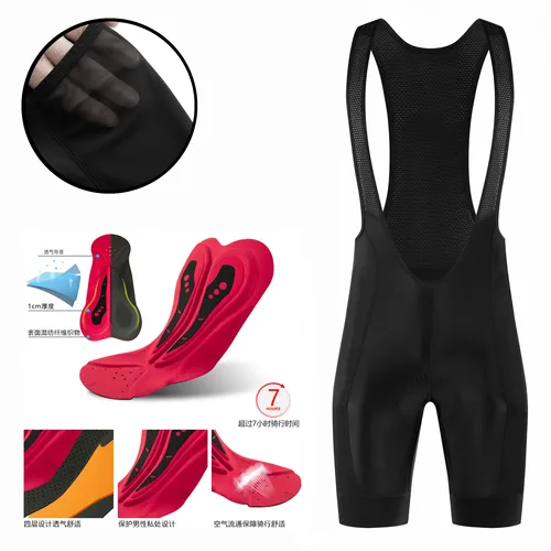 Imagen 1 del producto 2024 pantalones cortos de ciclismo para hombre 7H Italia almohadilla de interfaz elástica pantalones cortos de ciclismo para hombre equipo profesional pantalones cortos de ciclismo para hombre 7CM pierna MTB