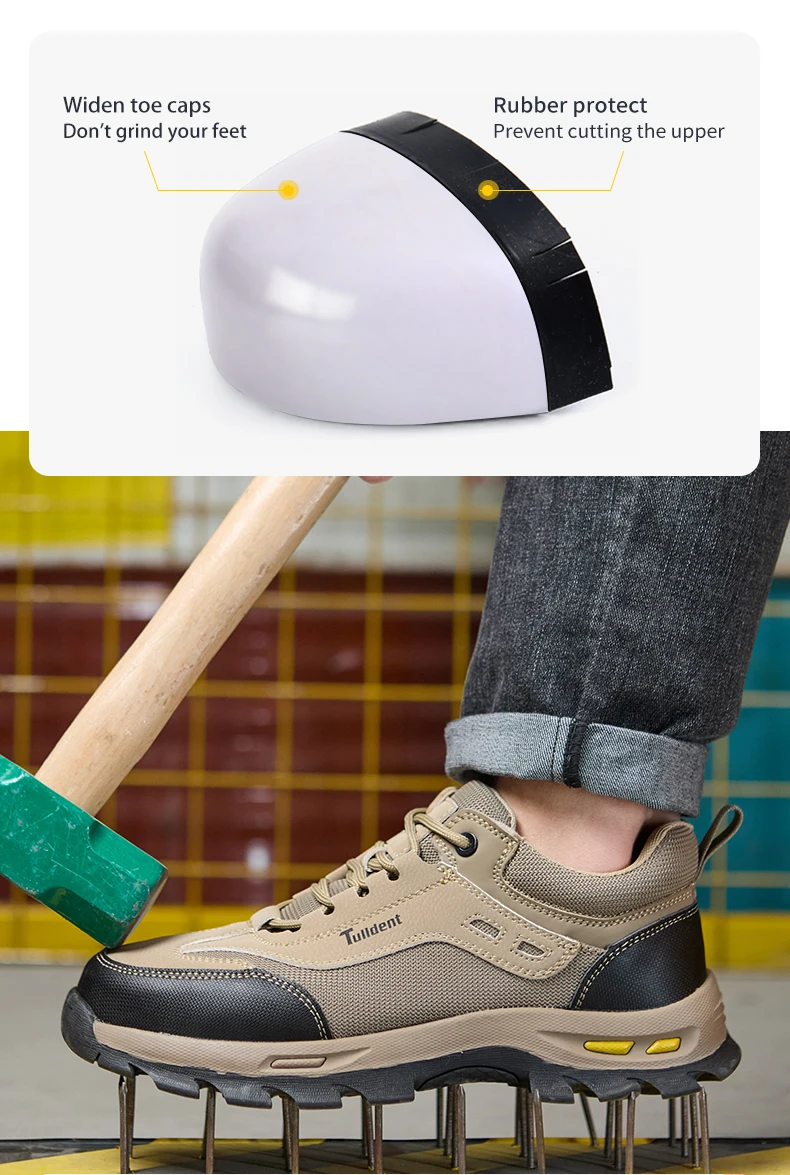 Neue Sicherheitsschuhe, Herren-Schutzschuhe, Arbeitsschuhe mit Schutz gegen Aufprall und Durchstich, Isolierte Schuhe, Arbeitsschutzstiefel – Detail 6
