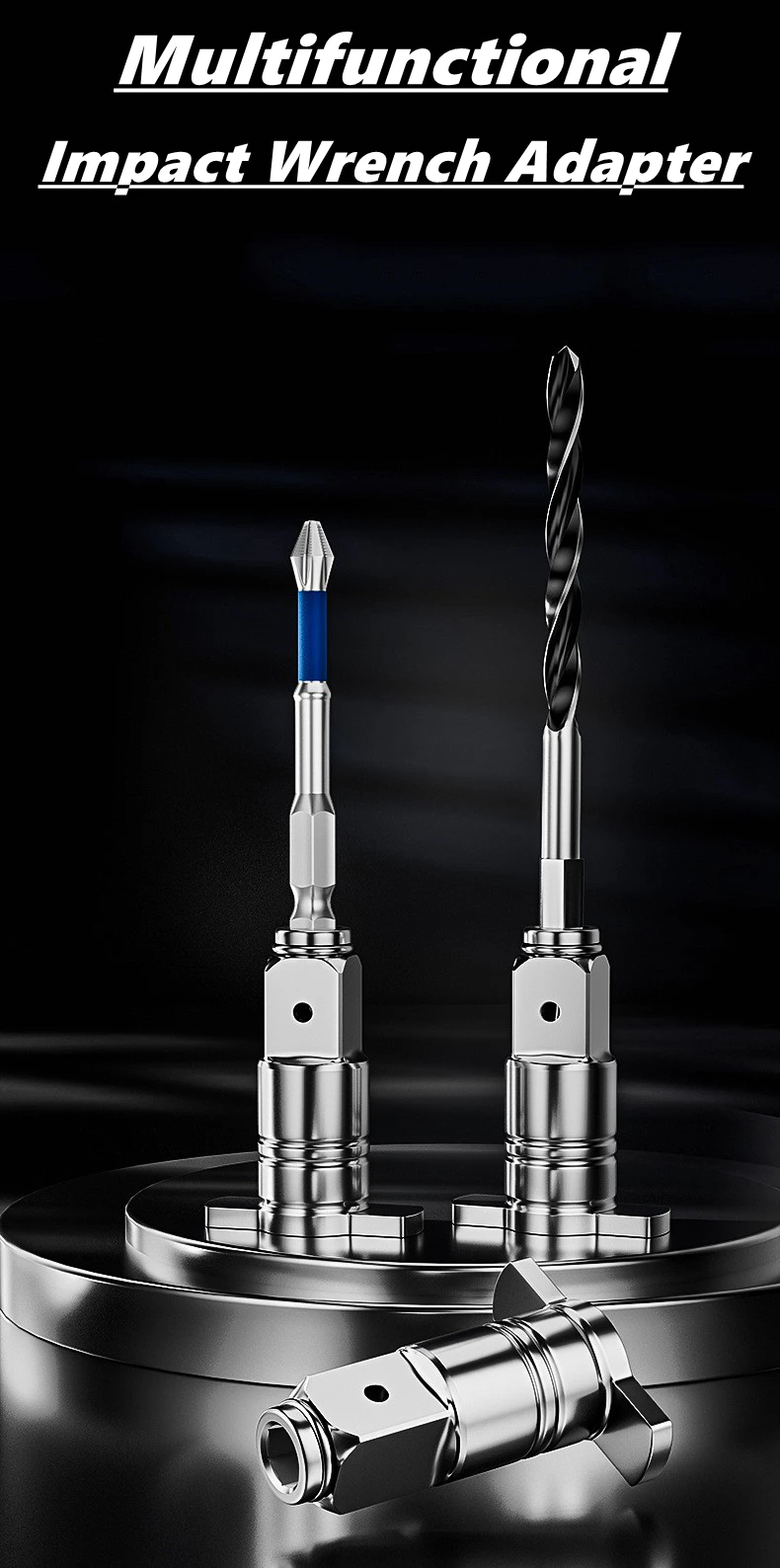 Dual-Use Power Schlagschrauber Adapter Fahrer Konverter Welle Spindel Befestigung 1/2 Quadratische Buchse Zu 1/4 Hex Elektrische Werkzeug teil