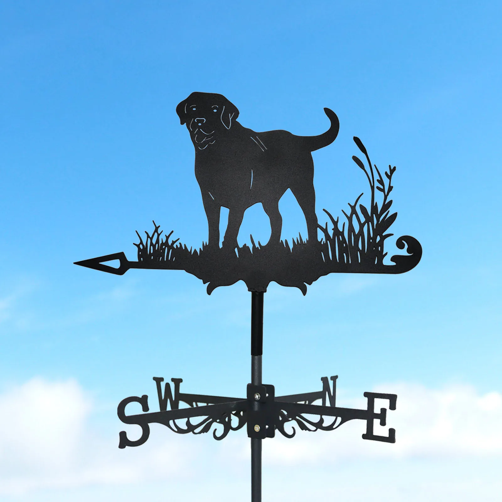 1pc Labrador Retriever meteo Vane Dog antiruggine Outdoor Decor Craft per tetto giardino casa recinzione colonna serra fienile