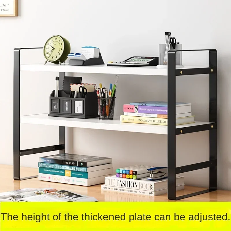 

Wrought Iron Desk Bookshelf Shelf Creative Simple Student Storage Box Desktop Multi-layer Books Book Arrangement Shelf
