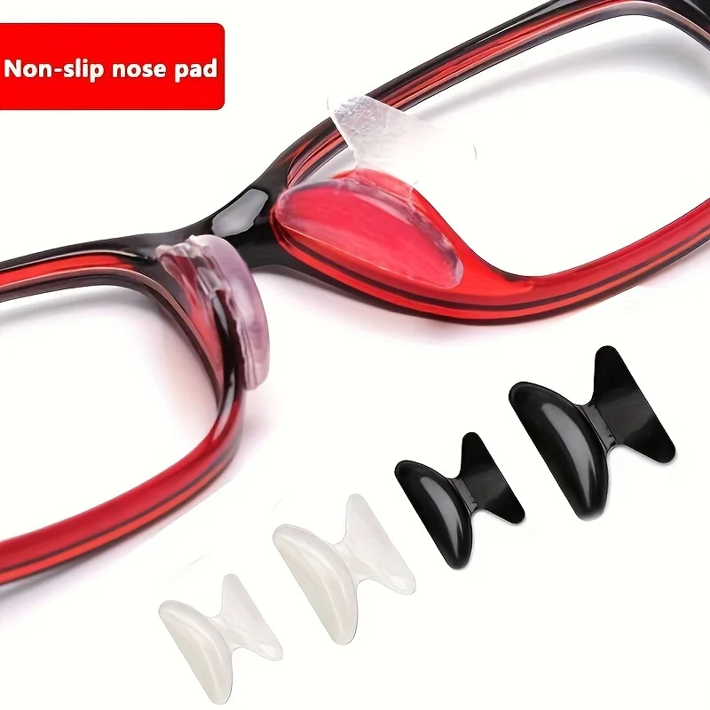 Stylish Butterfly Anti-Slip Silicone Nose Pads (5 Pairs): Enhanced Comfort & Stability for All Eyeglasses/Sunglasses