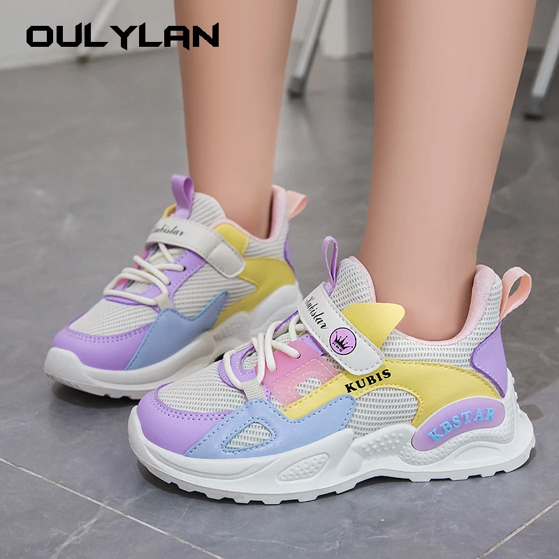 Kids Shoes Oulylan Boys Sneakers Breathable Knit Casual Running Shoes Lightweight Girls Casual Shoes little big kid