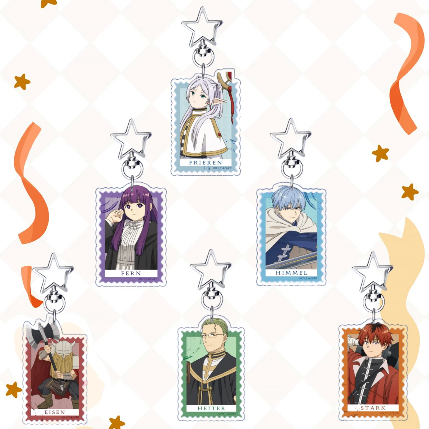 

Акриловый брелок с персонажами аниме Frieren: Изгнанница из Земли Ферн (Фрирен, Химмел, Старк, Хайтер, Айсен) — креативный персонализированный кулон-брелок