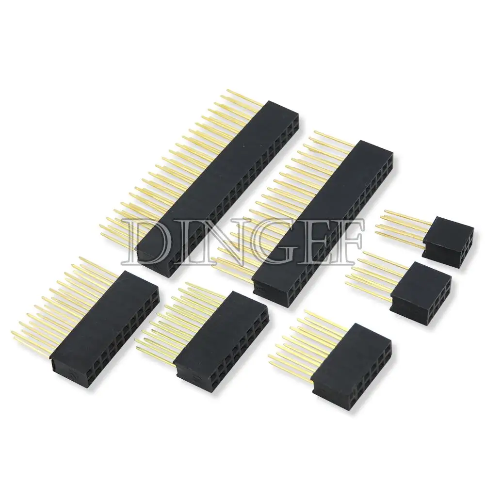 10PCS 2.54mm Stackable Long Legs Femal pin long 11MM Header For Arduino Shield Connector Socket 2P 3P 4P 5P 6P 7P 8P 10P 20P