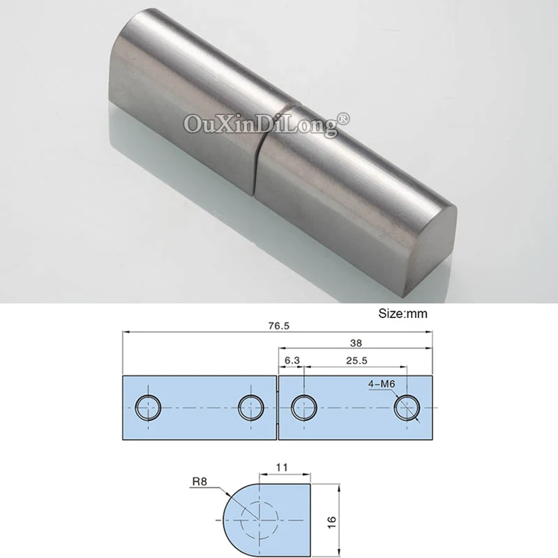 New 5PCS Stainless Steel Industrial Equipment Hinges Distribution Box Hinge Switch Control Electric Cabinet Door Hinges Brushed