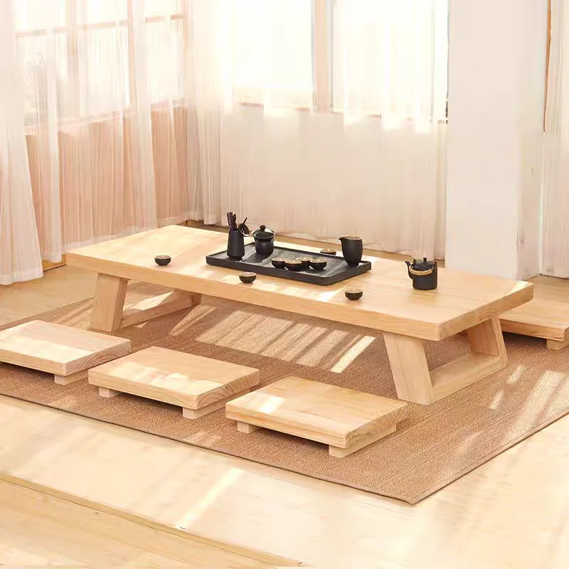 The new tatami table and chair series launched in 2025 features low Zen style tables and prominent window legs YX450TB