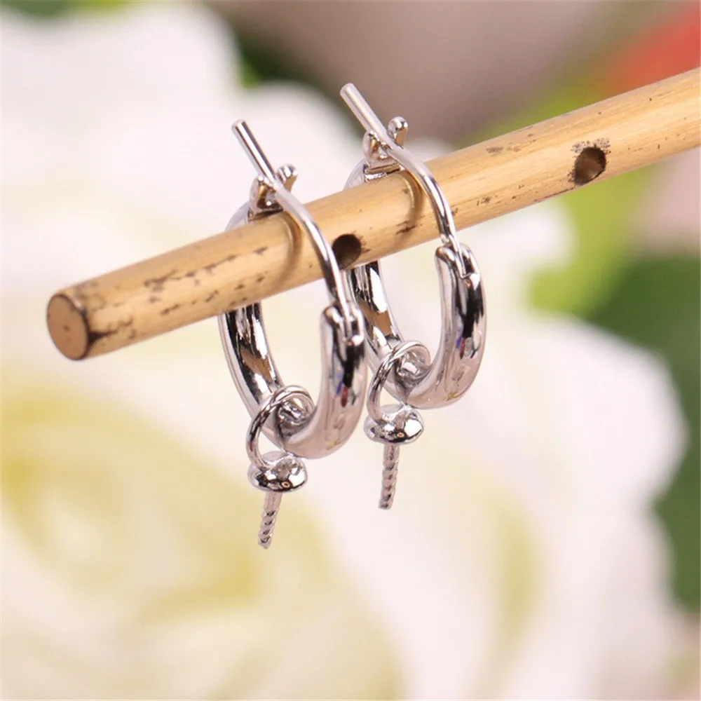 14K Gold Plated Brass Round Earring Hooks,Pearl  Accessories For Earrings,Shvenzy Earwires Fasteners,DIY Earring Findings