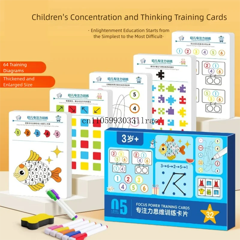 

Preschool Pen Control Training Book Erasable Reusable Early Education Enhances Focus Simple to Difficult Exercises