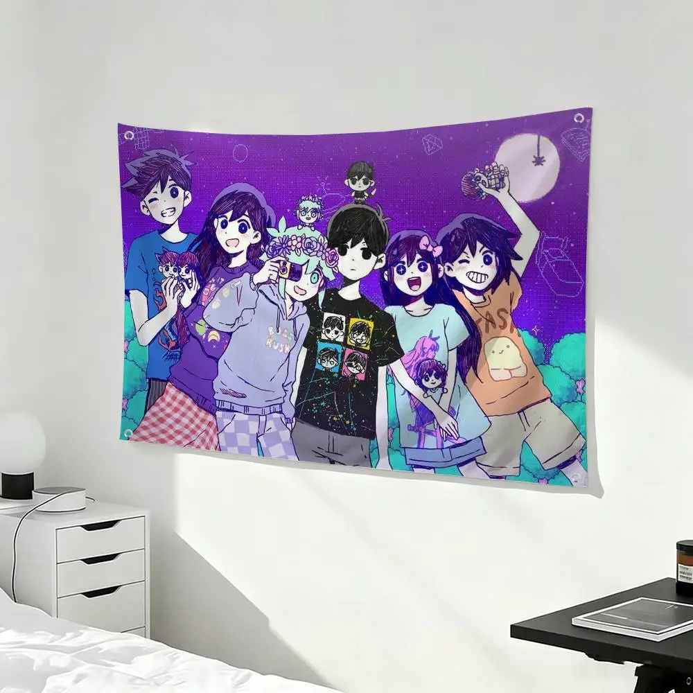 Hot Game O-Omori  Flags Wall Hanging Tapestry Outdoor Garage Room Decorative flag Background Blanket