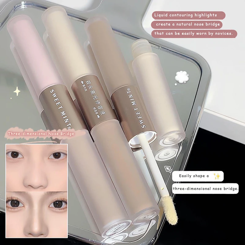 Double-ended Highlighting Contour Stick Matte Three-dimensional Brightening Nose Shadow Corrector Shading Concealer Cosmetics