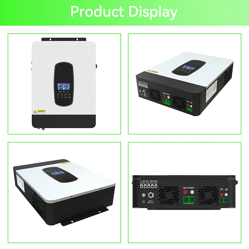 ECGSOLAX 1.8KW Inverter solare ibrido 12V 220V Off Grid Inverter Costruito in 80A MPPT Regolatore di carica Inverter solare a onda sinusoidale pura