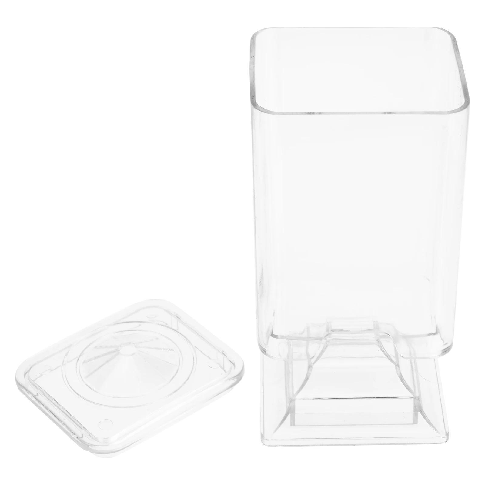 

Cotton Pad Holder Round Clear Plastic Storage Box Transparent ganizer Nail Tool Container Bathroom Bedroom Accessories