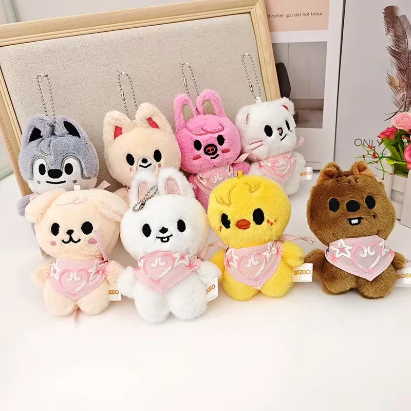 10 cm Set Verdwaalde Kinderen Pluche Pop Kawaii SKZOO Pluche Cartoon Pluche Dier Speelgoed Accessoires Pop Rugzak Hanger Decoratie