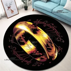 L-Lord of the Rings printed round carpet living room bedroom beautiful carpet non-slip door mat photography props birthday gift