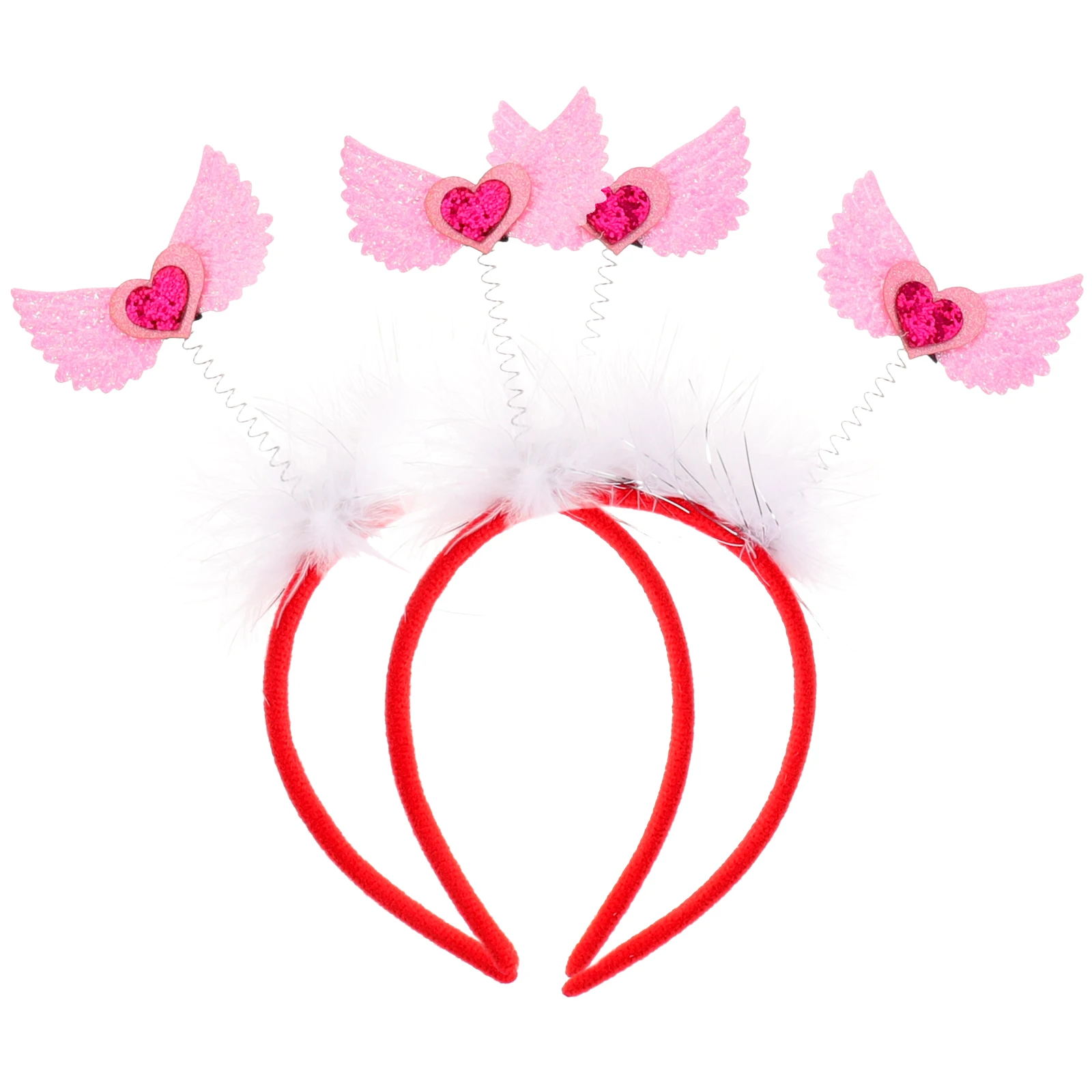 

2Pcs Heart Headbands Delicate Valentine's Day Hair Hoops Wedding Party Hair Accessories Lovely Party Photo Props Romantic