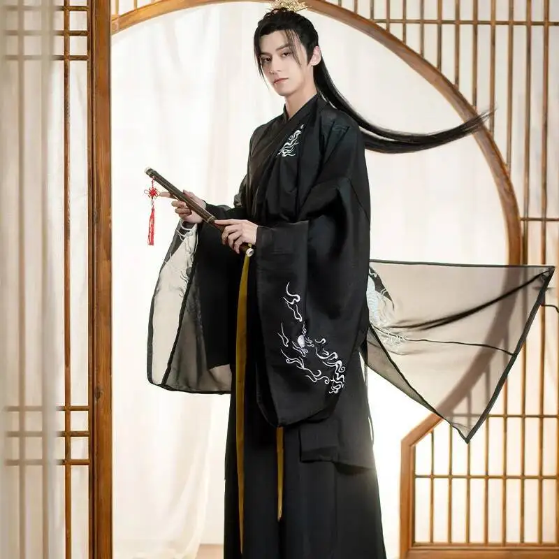 

Original Japanese Dragon Ancient Embroidery Kimono Dress Men Samurai Costume Cosplay Cardigan Yukata Traditional Cosplay Party