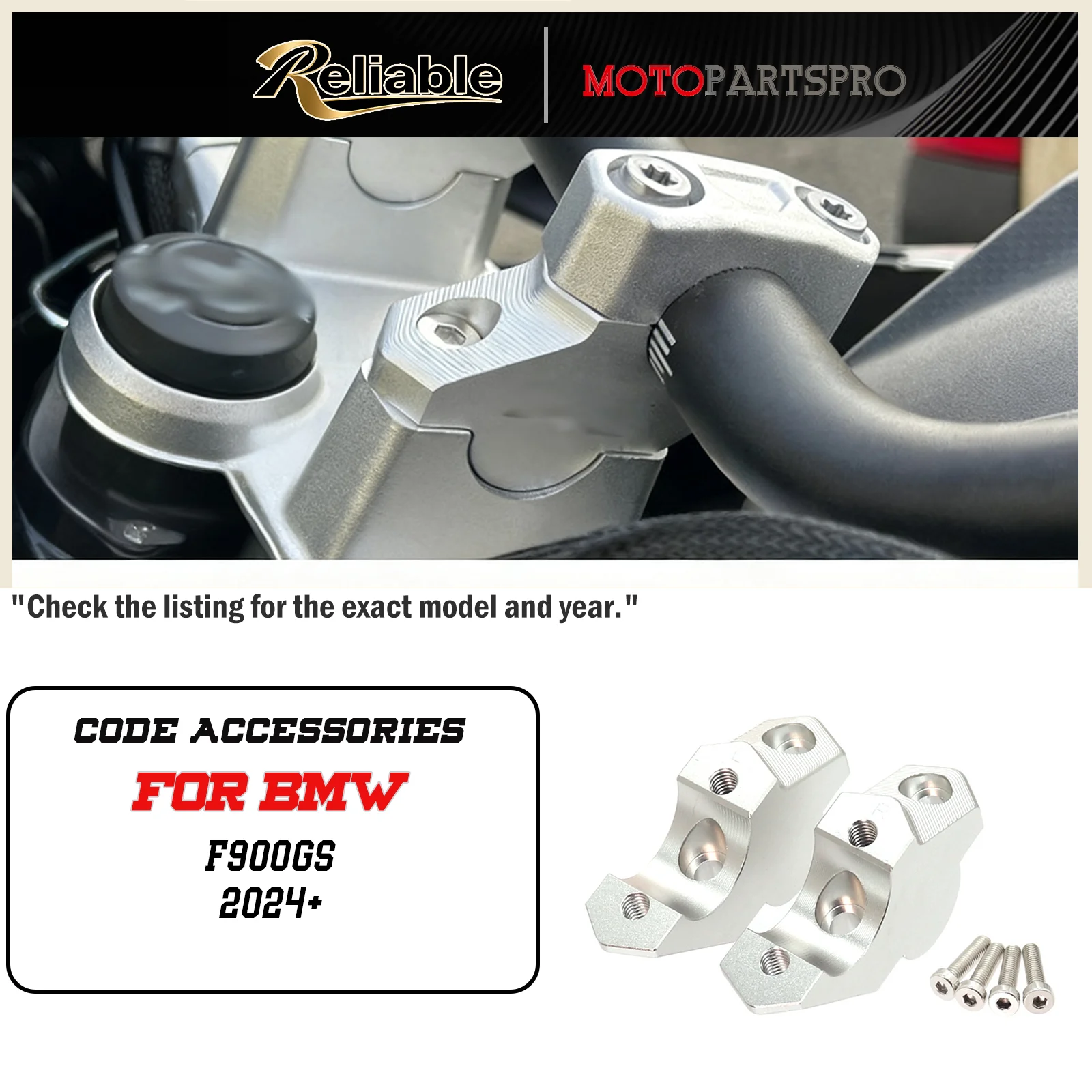 

For BMW F900GS Adventure F900 GS ADV 2024- Motorcycle F 900GS Accessories Handlebar Riser Drag Handle Bar Clamp Extend Adapter