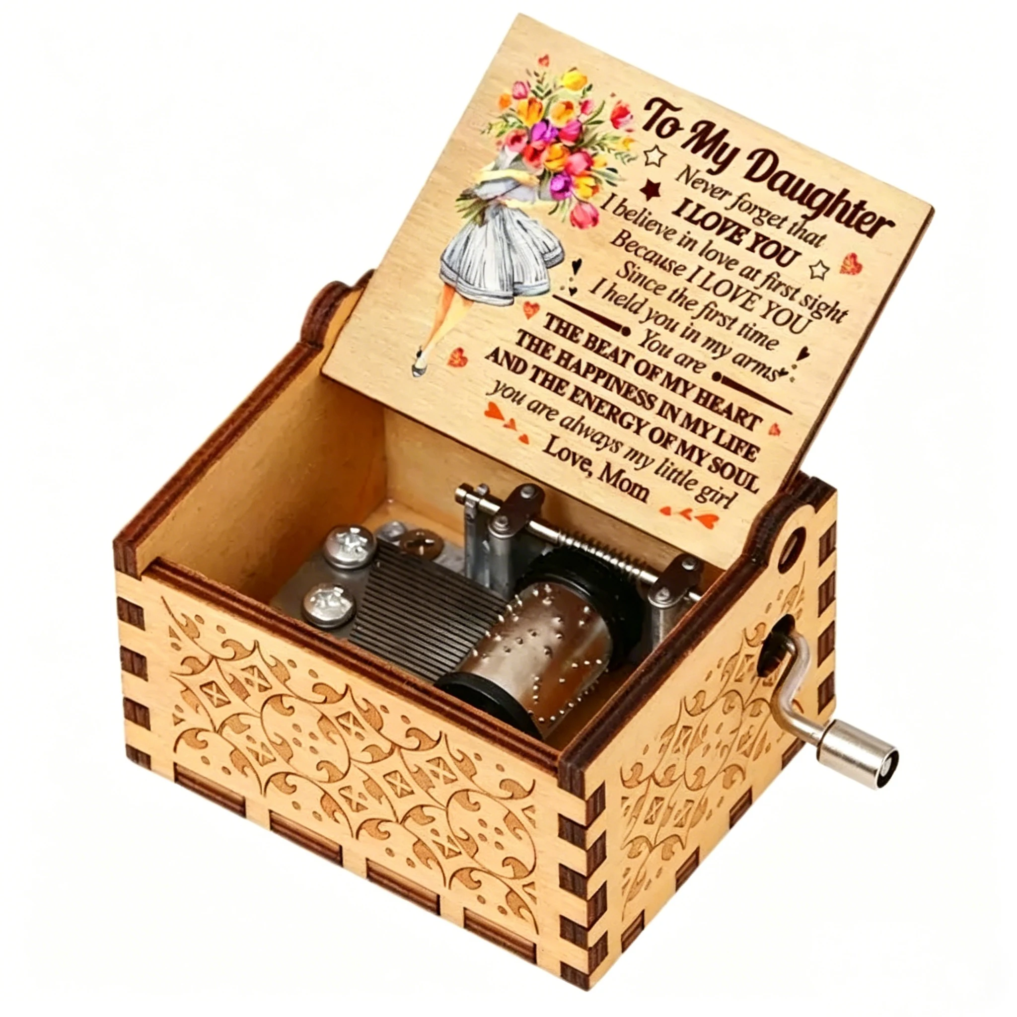 

Wooden Birthday Gift Music Box Living Room Decoration Crafted Gift for My Daughter Kawaii Accessories