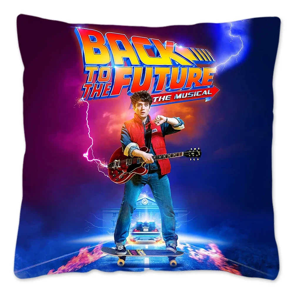 Back To Future Pillow Case Home Decor 100% Polyester Cushion Cover for Sofa Vintage 90s Throw Pillow Cover Housse De Coussin
