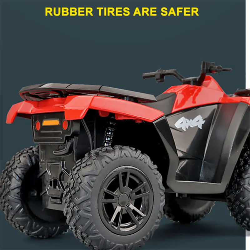 1:36 Alloy ATV Motorcycle Model Diecasts Metal Toy Beach All-Terrain Off-Road Motorcycle Motorcycle Model Simulation Kids Gifts