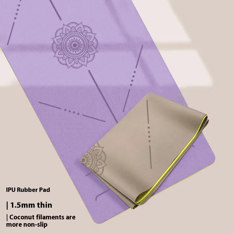 

1.5mm Ultra-Thin Models Of High Solid Pu Natural Rubber Yoga Mat Portable Foldable Professional Non-Slip Fitness Earth Mat