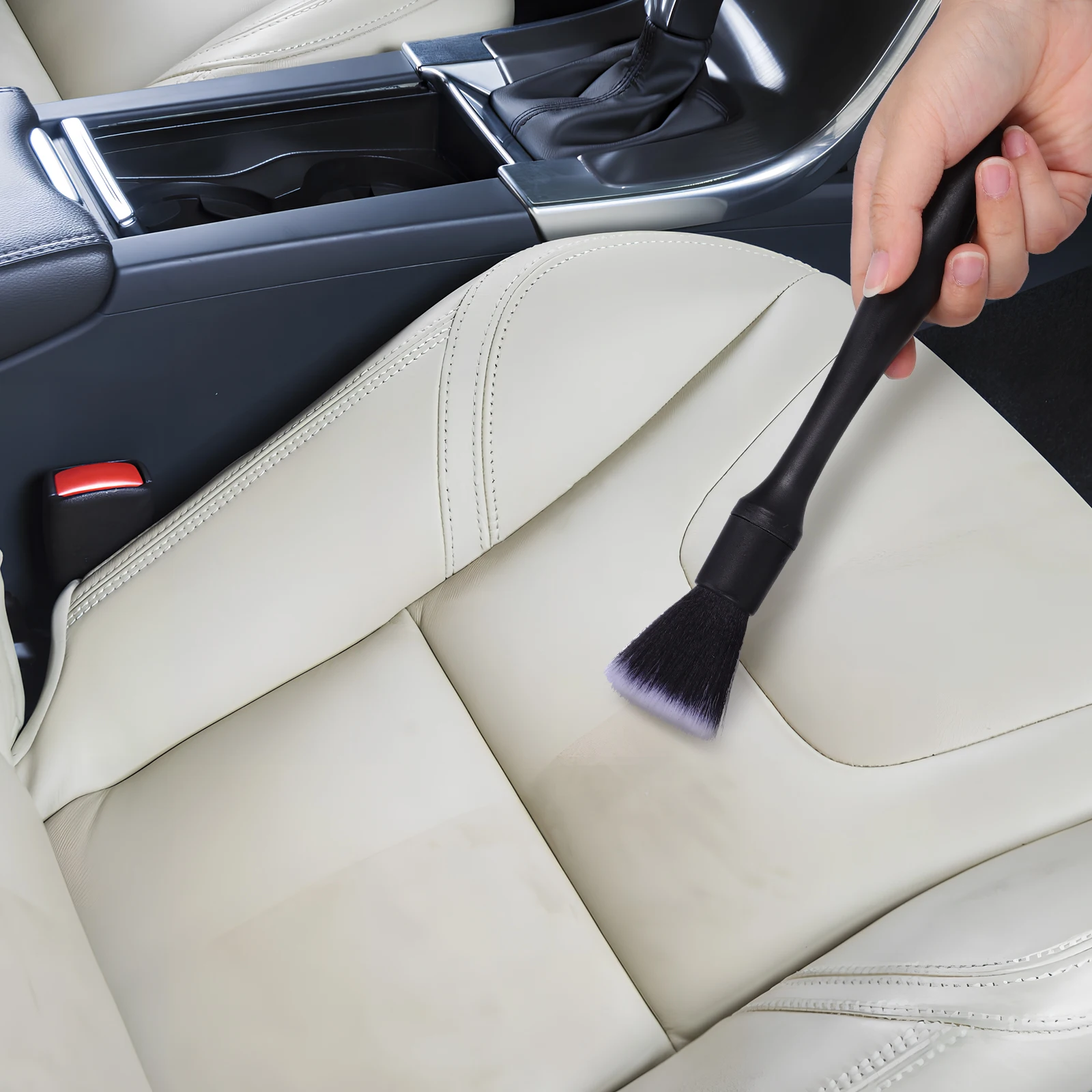 

3 Pcs Detail Brush Set Automotive Brushes Cleaning Suite Pp for Car Detailing Interior