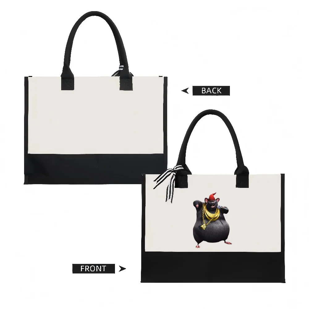 بيجي إيز السيد. boombastic1 ملصق 2026 وصول جديد موضة عملية واسعة قابلة لإعادة الاستخدام حمل حقيبة نمط طباعة 2 لهجة الثقيلة Du #2