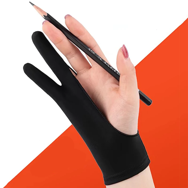 Digitaler Zeichenhandschuh für Ipad, Anti-Mistouch, elastische 2-Finger-Handschuhe, rechte und linke Hand, staubdicht, Kunsthandschuhe,