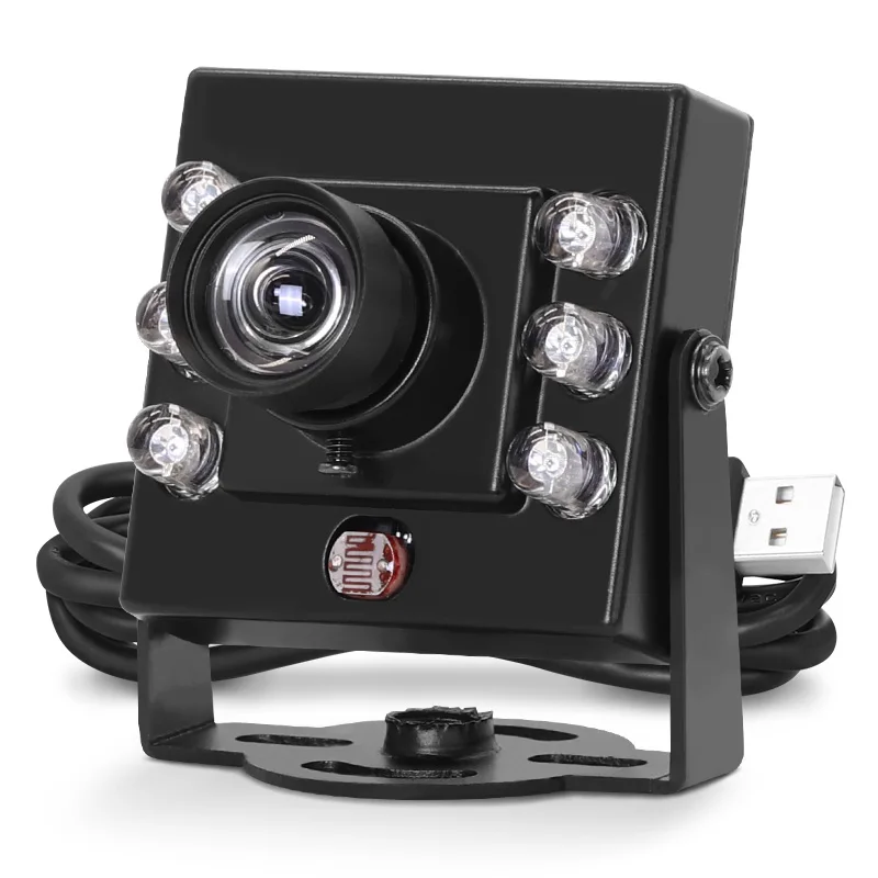 

3206 1080P Starlight Инфракрасная HD-камера ночного видения 4 мм 75 градусов без искажений Imx291 IR850 UVC H.264 USB Plug & Play