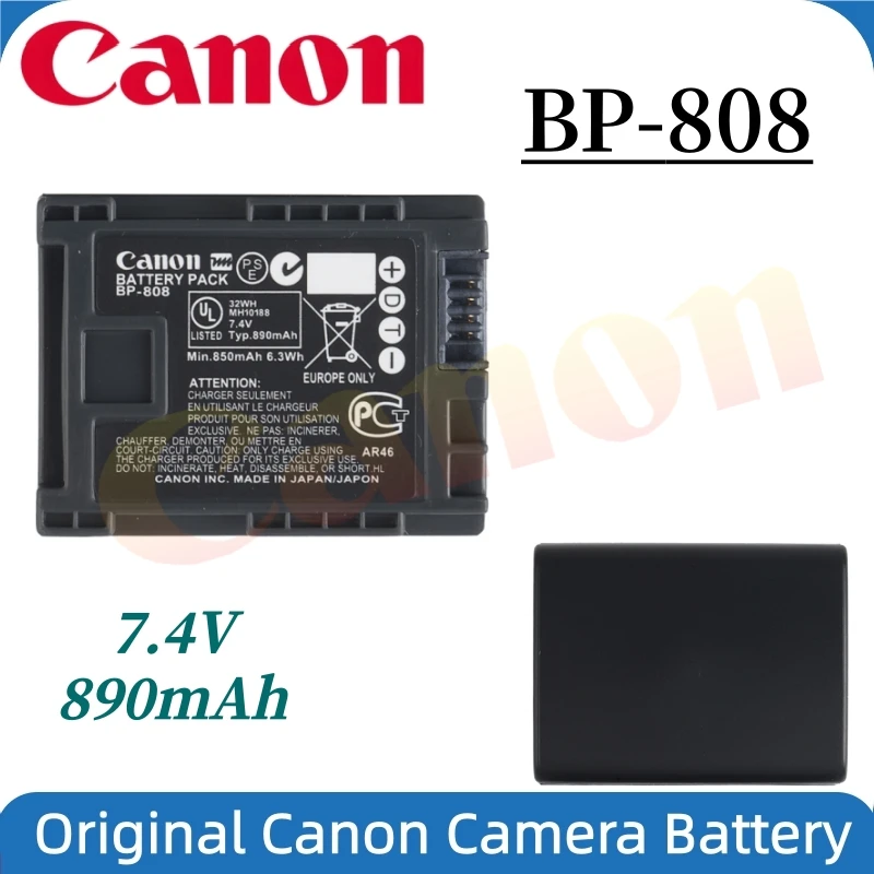 Original BP-808 BP 808 Battery For Canon VIXIA FS200 FS100 FS10 FS11 FS300 FS400 HF M300 HF M400 G10 G20 M30 M31 M32 M40 Camera