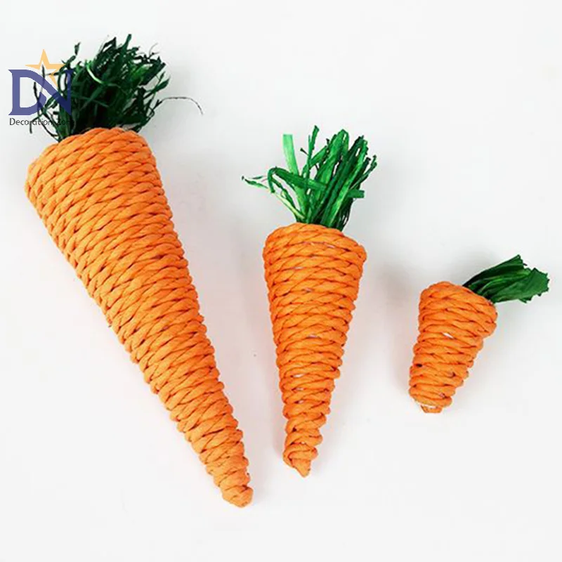 Hamster Rabbit Chew Toy Bite Grind Teeth Corn Carrot Woven Balls Tooth Cleaning