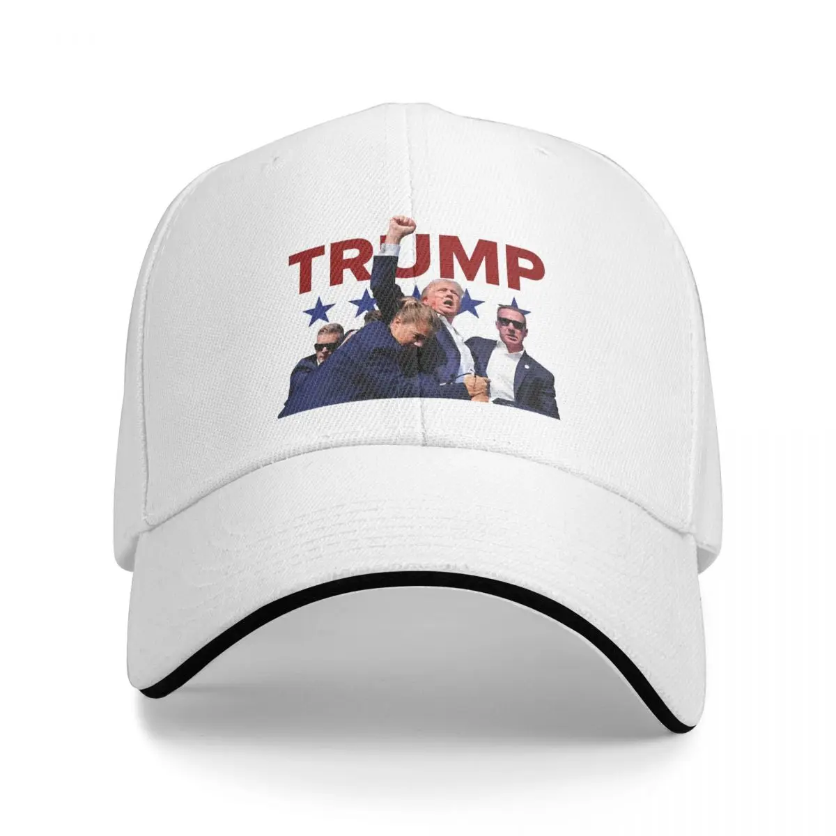 Trump Shot Fight 2024 Baseball Cap Casual Sandwich Hat Unisex Adjustable Hats Cap Outdoor