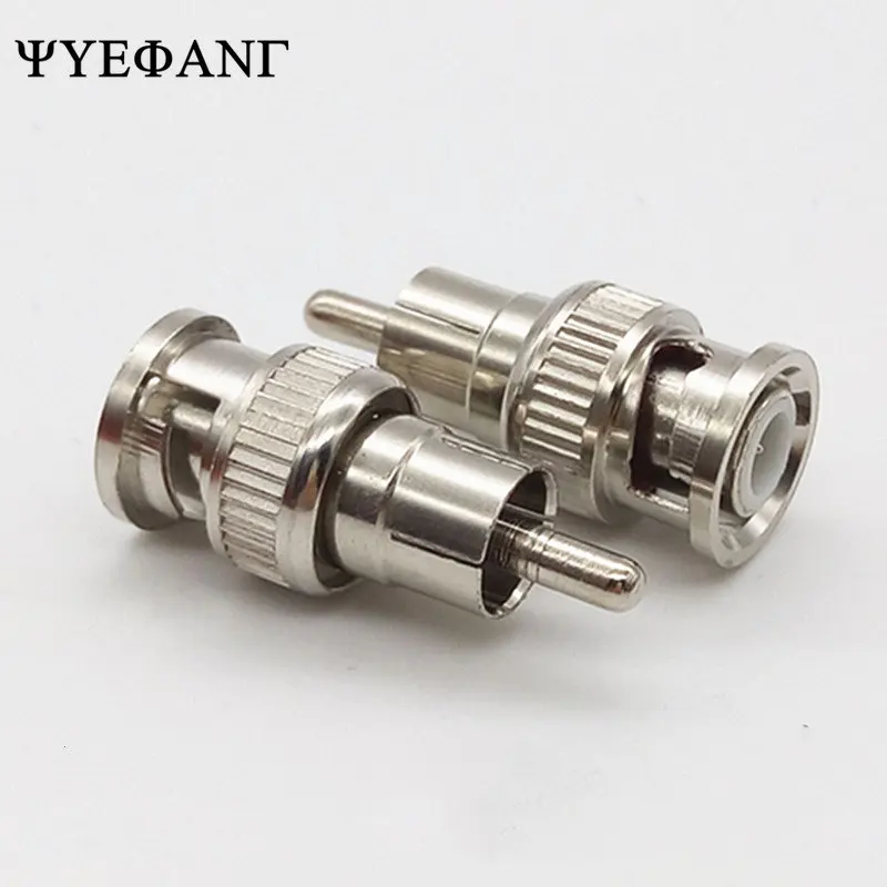 1PCS BNC TO RCA Adapter Connector BNC Plug Male To RCA Jack Male Straight Adapters Coaxial Cable