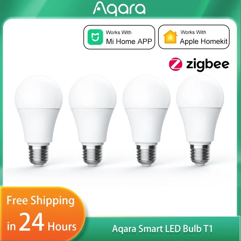 Aqara Smart LED Bulb T1 Zigbee 3.0 Bluetooth E27 2700K-6500K 220-240V Smart Home Remote Lamp Light for Mijia Xiaomi Homekit APP