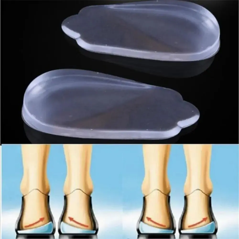 2Pcs New Gel Pillow Silicone Insoles Shoes Pad Pugel X/O-type Legs Corrector Flatfoot Heel Cup Orthopedic Insoles Shoes Pad Heel