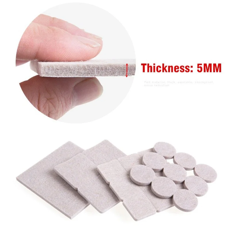 Felt Furniture Pad Round Chair Legs Anti Scratch Floor Protector Self-Adhesive Furniture Sliders for Hardwood Floors Table Couch