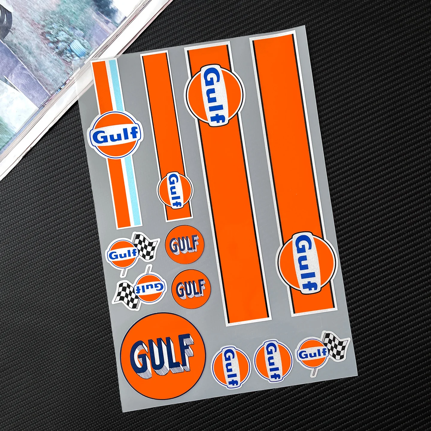 Castrol Oil Gtx - Motorrad-Aufkleber GULF Station Aufkleber Wasserdichter PVC-Aufkleber