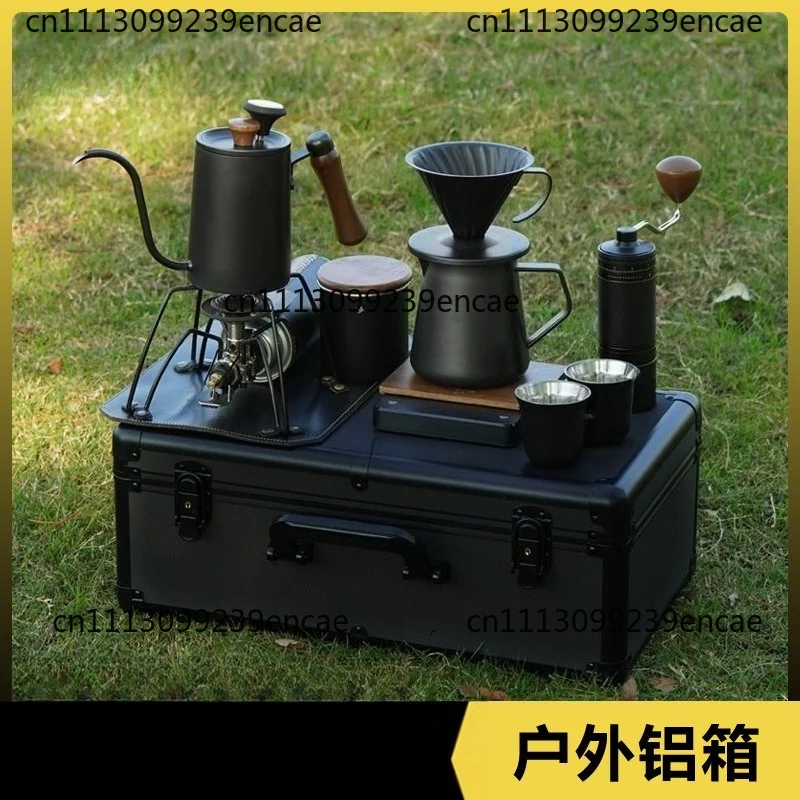 Suitable for handmade coffee pot aluminum box set, household outdoor handmade brewing pot shared pot set