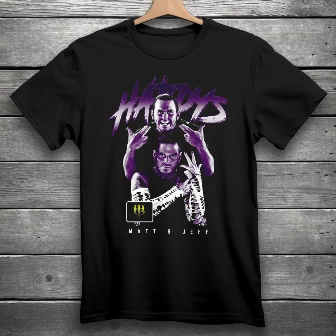 تي شيرت Hardy Boyz Wrestling باللون الأسود S-3XL Matt & Jeff Hardy