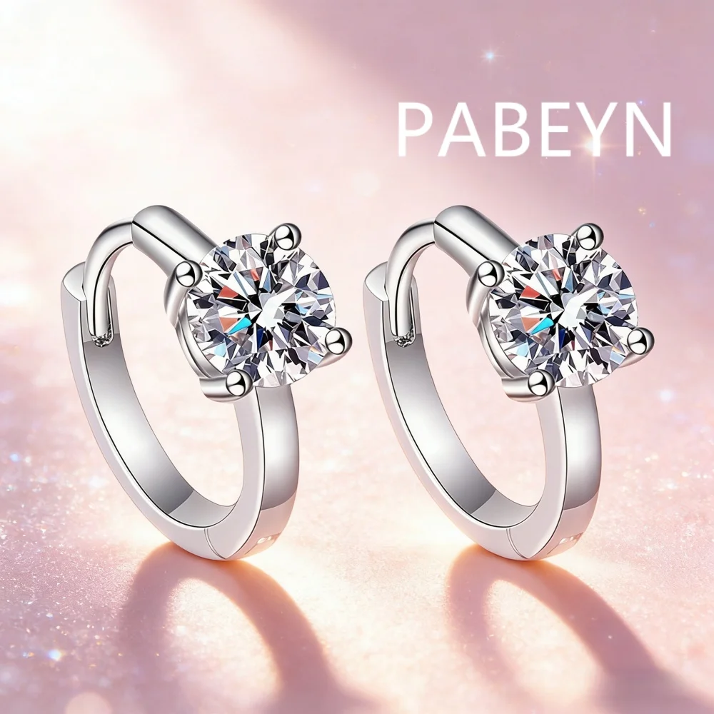 925 Sterling Silver Stylish Simple Classic Four-claw Earrings Stylish Commuter Birthday Party Anniversary Gift